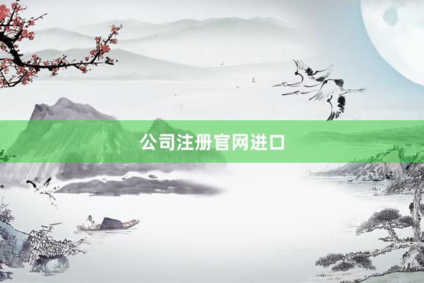 公司注册官网进口