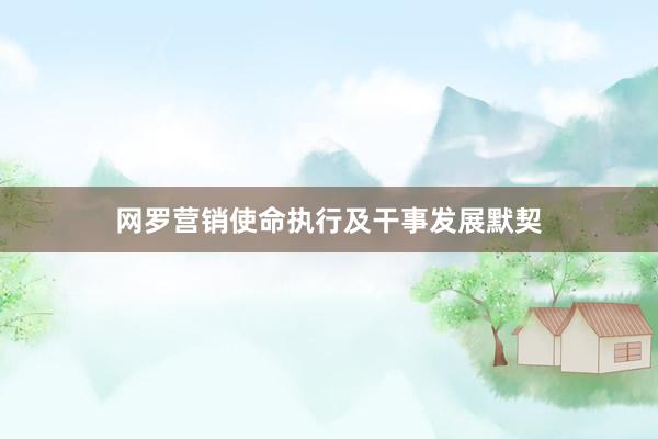 网罗营销使命执行及干事发展默契