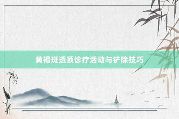黄褐斑透顶诊疗活动与铲除技巧